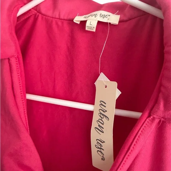 Vibrant Pink Crop Top with Knot Front - Picture 3 of 5